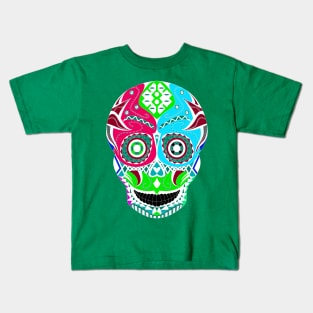 skull in candy tattoo wrestling mask ecopop Kids T-Shirt